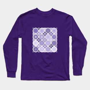 repeating pattern with boho style circles, lavender color Long Sleeve T-Shirt